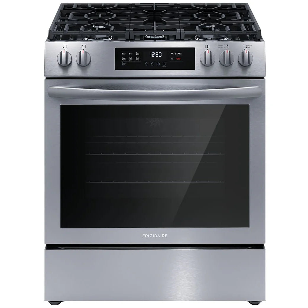 30 In. 5.1 Cu Ft. Stainless Steel Gas 5-Burner Range with Convection Bake O847