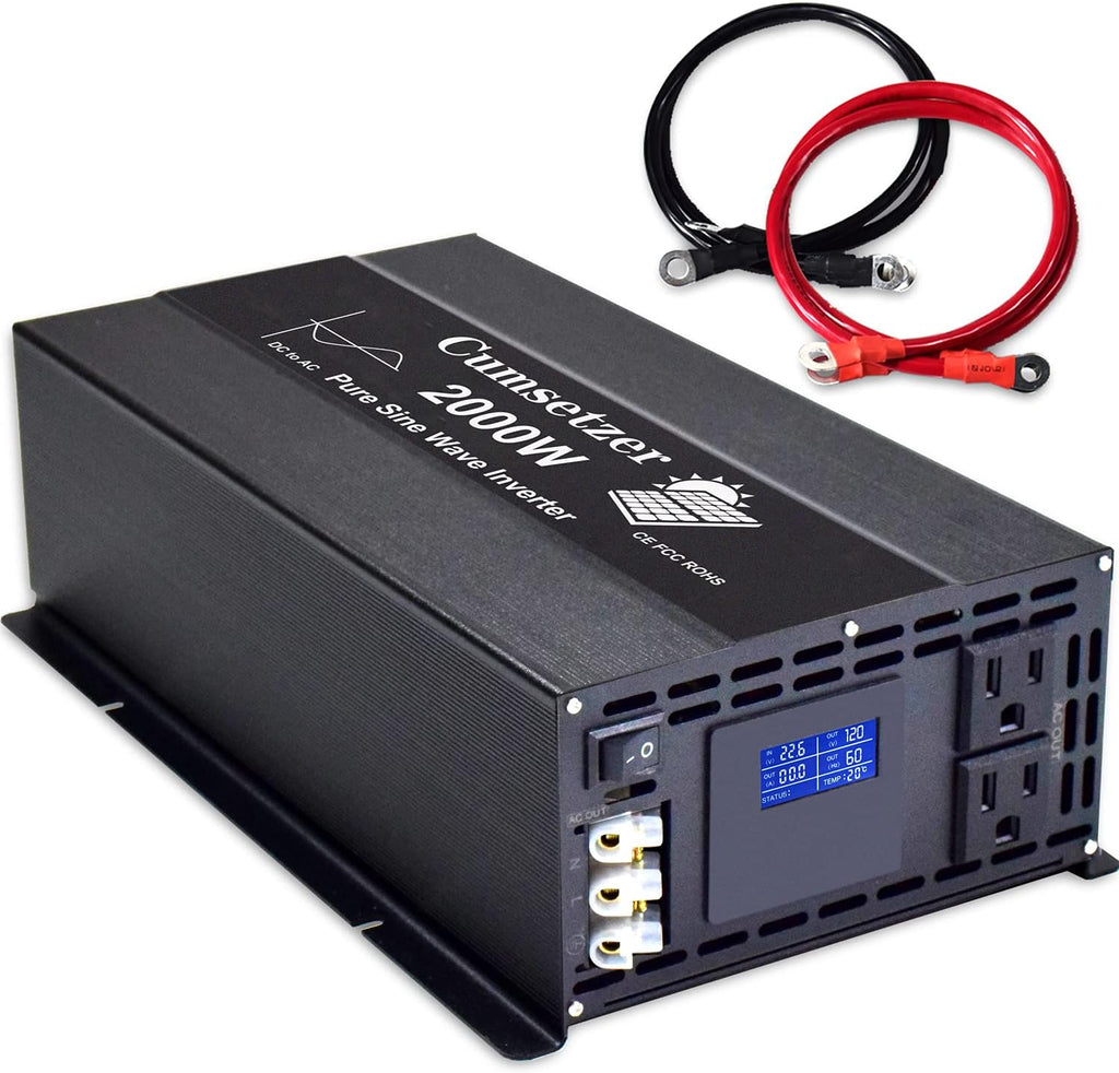 3000w 24v Pure Sine Wave Power Inverter with Dual US Outlet H73554
