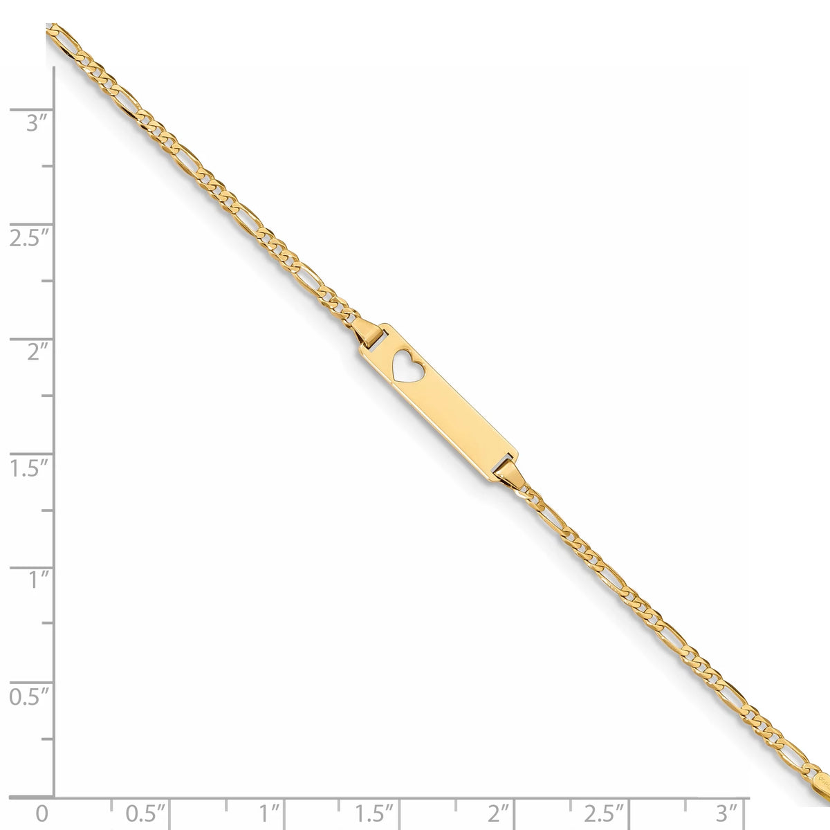 14 Karat Yellow Gold Heart Link Bracelet M92269