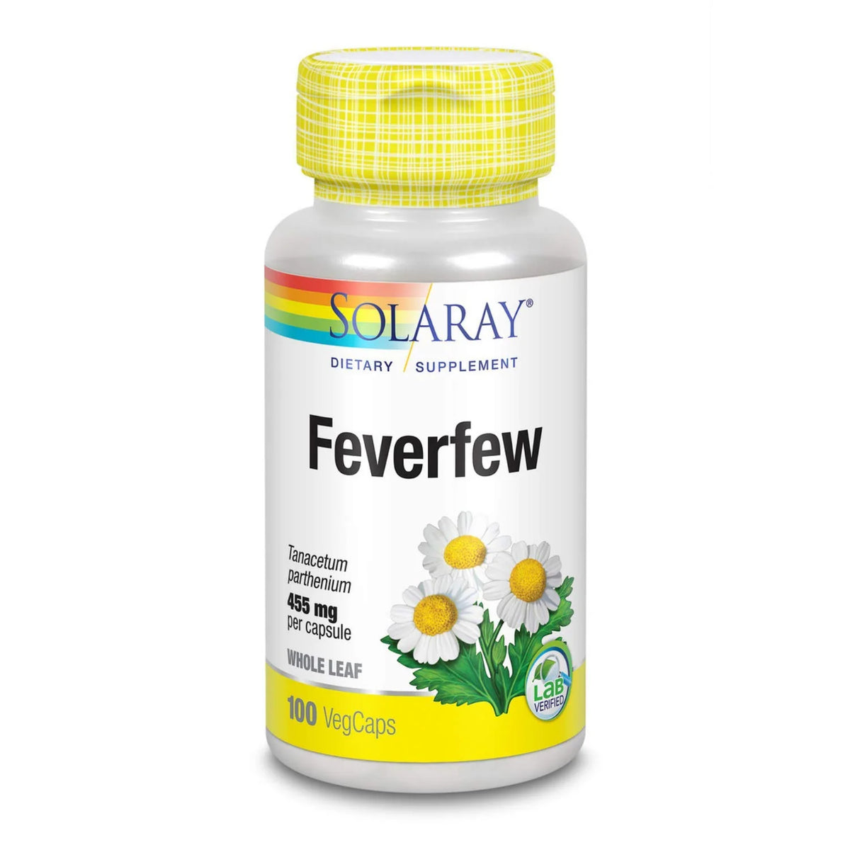 Feverfew Leaf 455mg Vegan Non-GMO 100 VegCaps V4180