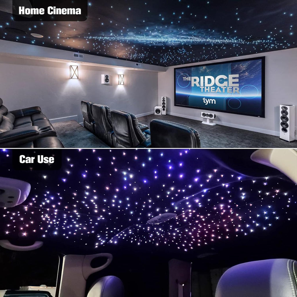 16W 450pcs 13.1ft RGBW Bluetooth LED Fiber Optic Star Ceiling Lights Kit C33739