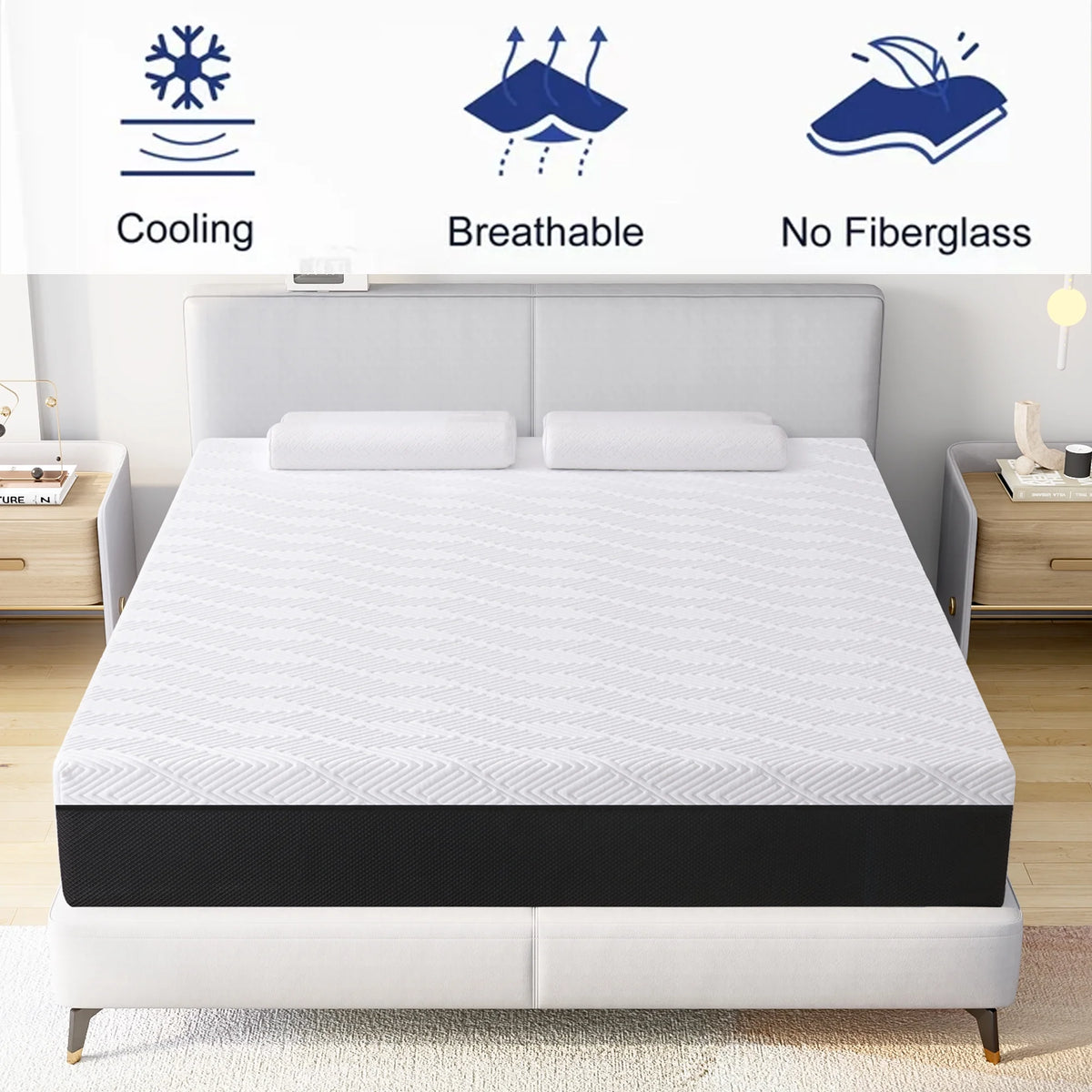 8" Cooling Gel Memory Foam Twin Mattress J957