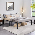 Twin Size Black Metal Platform Bed Frame J328