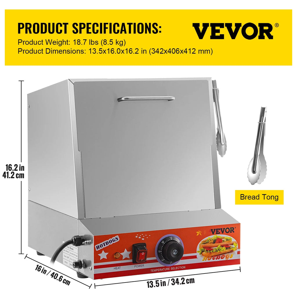 36L Stainless Steel Hot Dog Steamer X531130