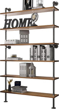 6-Shelf Modern Ladder Bookcase with Metal Frame G610487