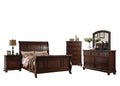 Cherry Veneer 6pc Cal King Size Bedroom Furniture Set P7532