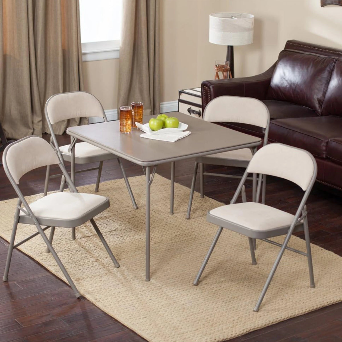 5 Piece Folding Card Table and Chairs Set Y834464