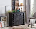 Charcoal Bar Cabinet with Stem Glass Placement X8527