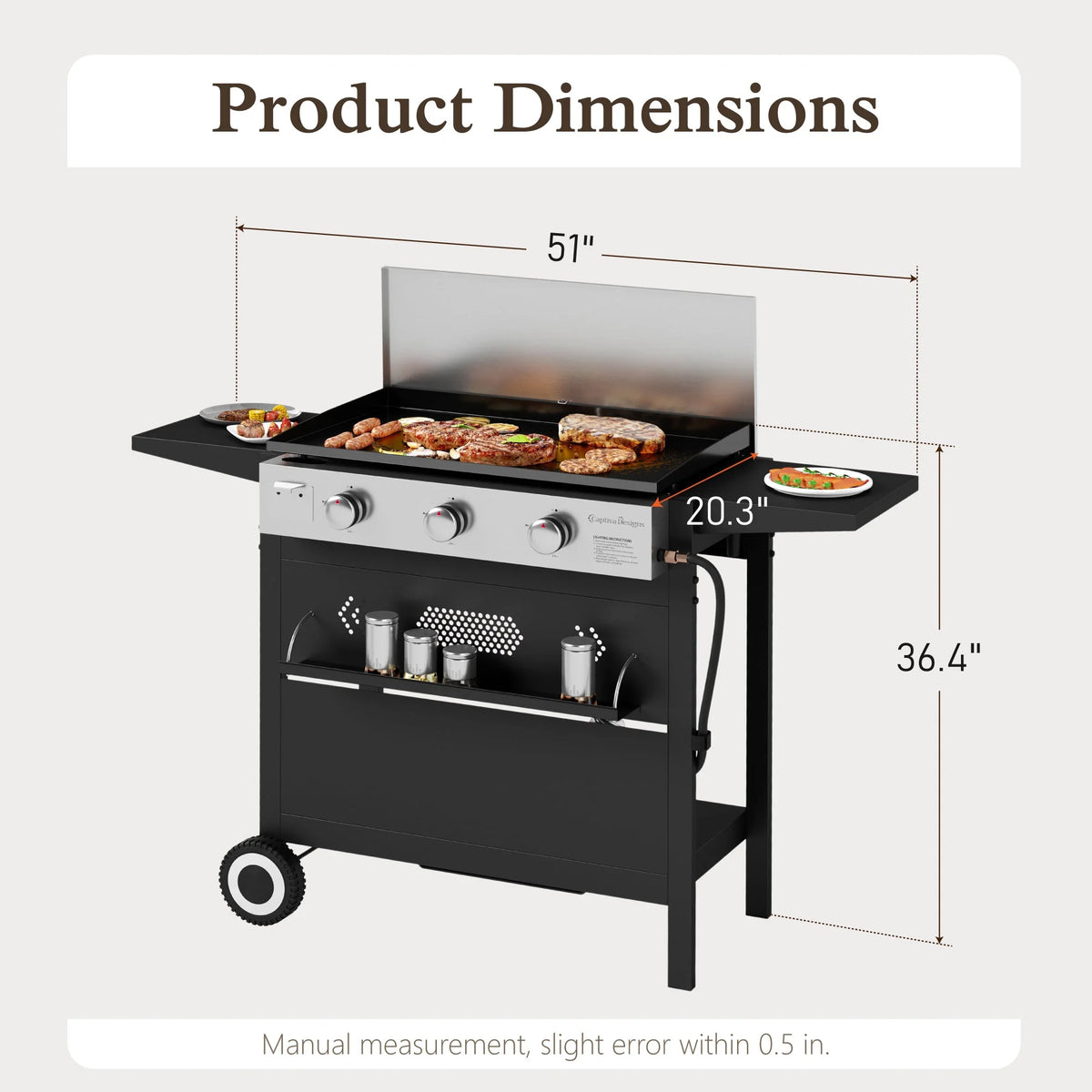 3-Burner Propane Gas Griddle O653449