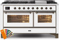 60 Dual Fuel Natural Gas Range with Bronze Trim P2829
