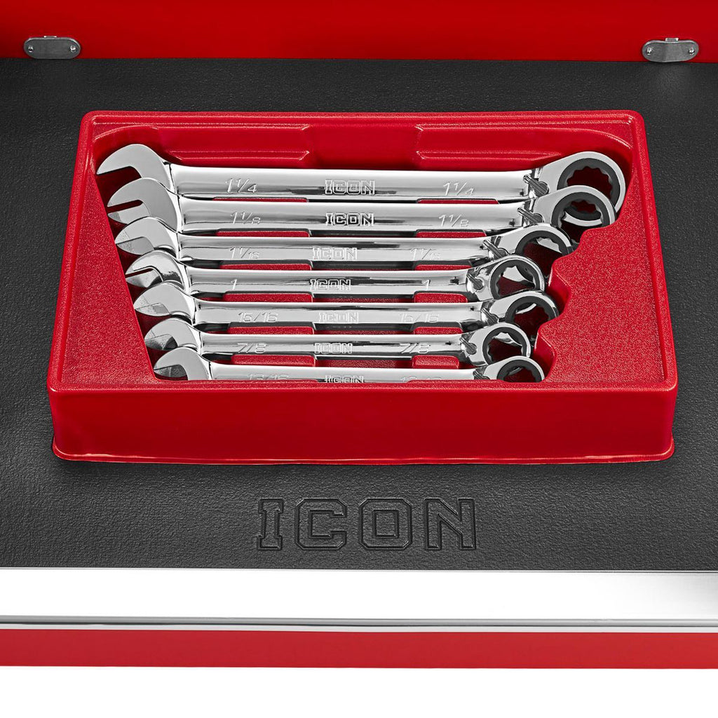 7-Piece Reversible Ratcheting Combination Wrench Set G513465