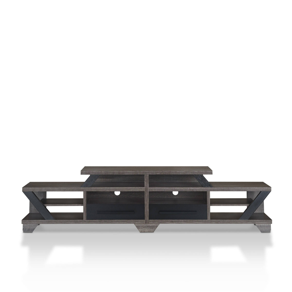 82x22 Open-Shelf TV Stand with 2 Drawers N6483