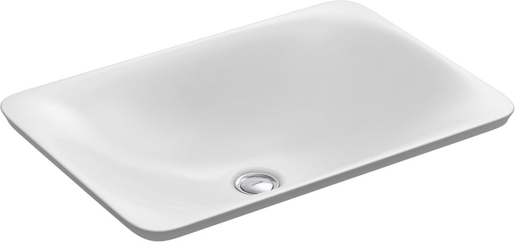 White Rectangular Bathroom Sink V6610