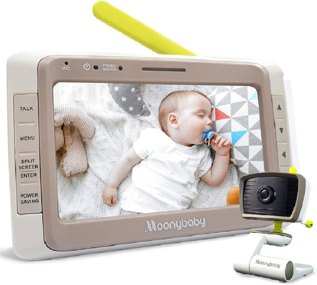 Baby Monitor with Camera and Audio, 5 Inches Display, Split Screen, Night Vision, 2-Way Talk J91373