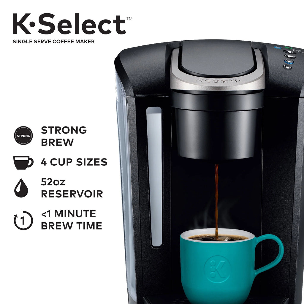Single-Serve K-Cup Pod Coffee Maker with 12oz Brew Size, Matte Black C4791