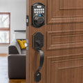 Fingerprint Keyless Entry Keypad Smart Electronic Deadbolt Door Lock with 2 Handles Set Oil Rubbed Bronze H36695