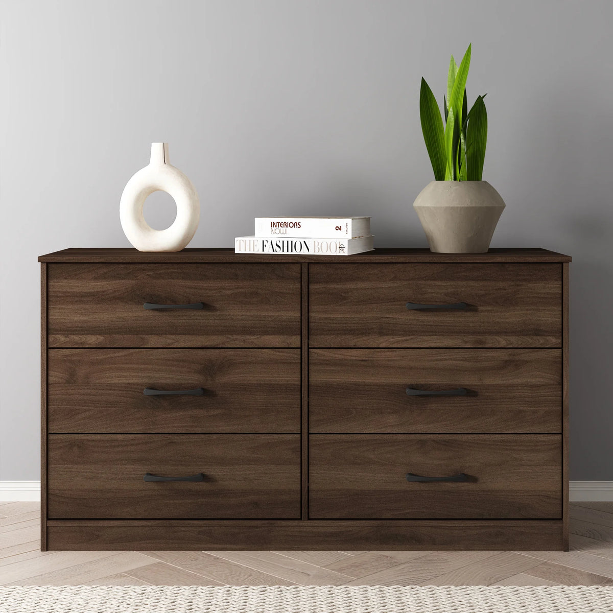 White 6 Drawer Dresser J194000