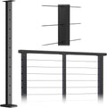 36x1x2 Stainless Steel Black Powder Coated Cable Railing Post P287