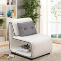 White Upholstered Sherpa Accent Chair I235451