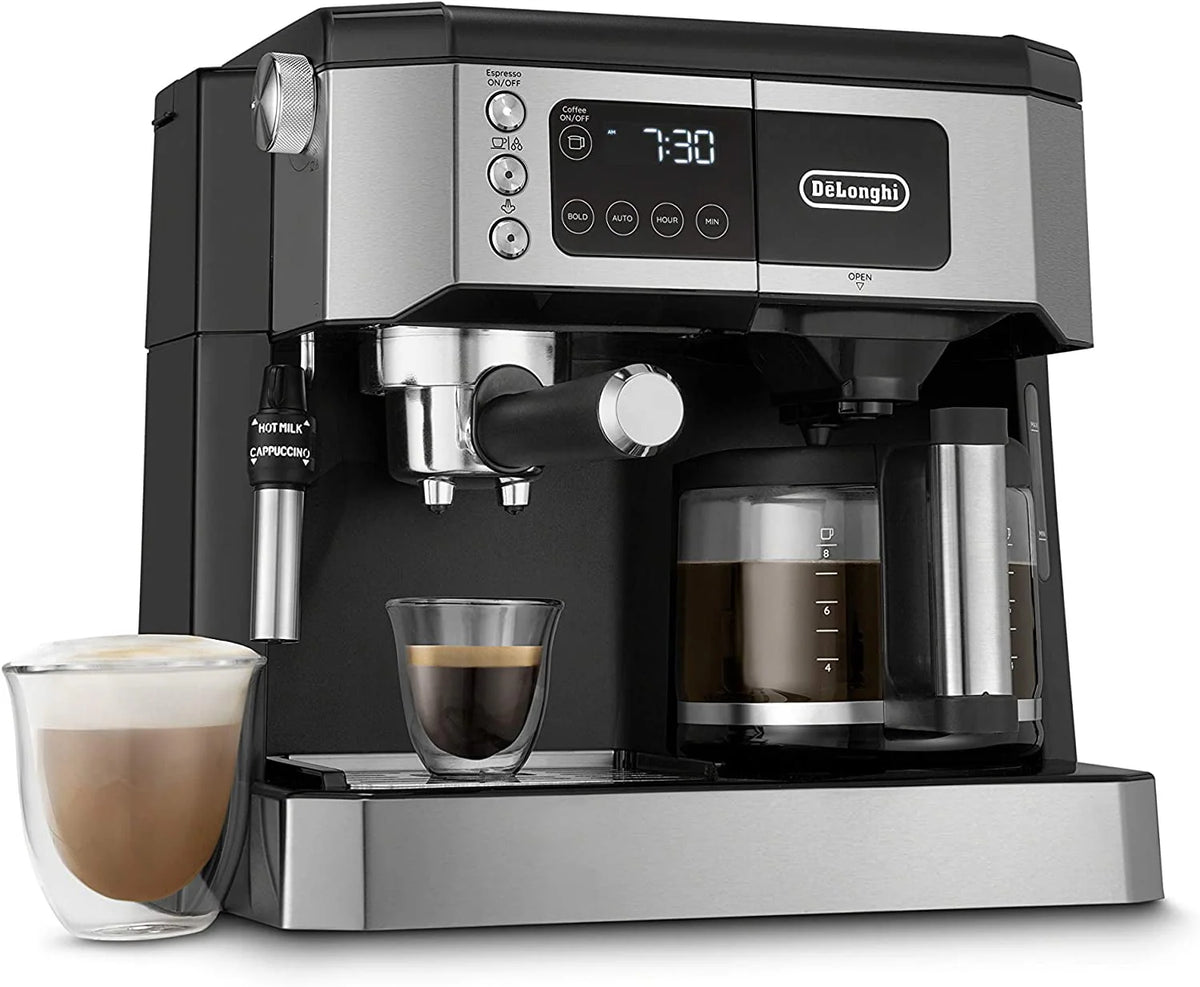 Combination Coffee Maker & Espresso Machine with Milk Frother and Glass Coffee Pot A61071
