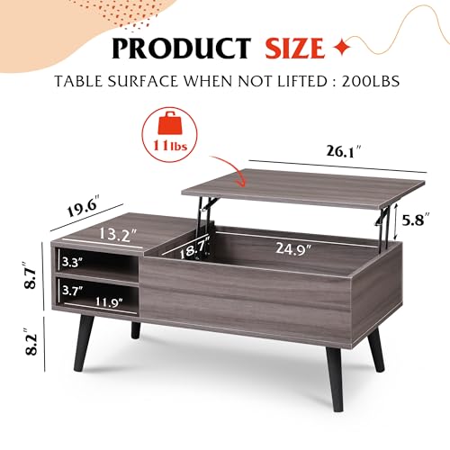 Lift Top Coffee Table with Storage N37346