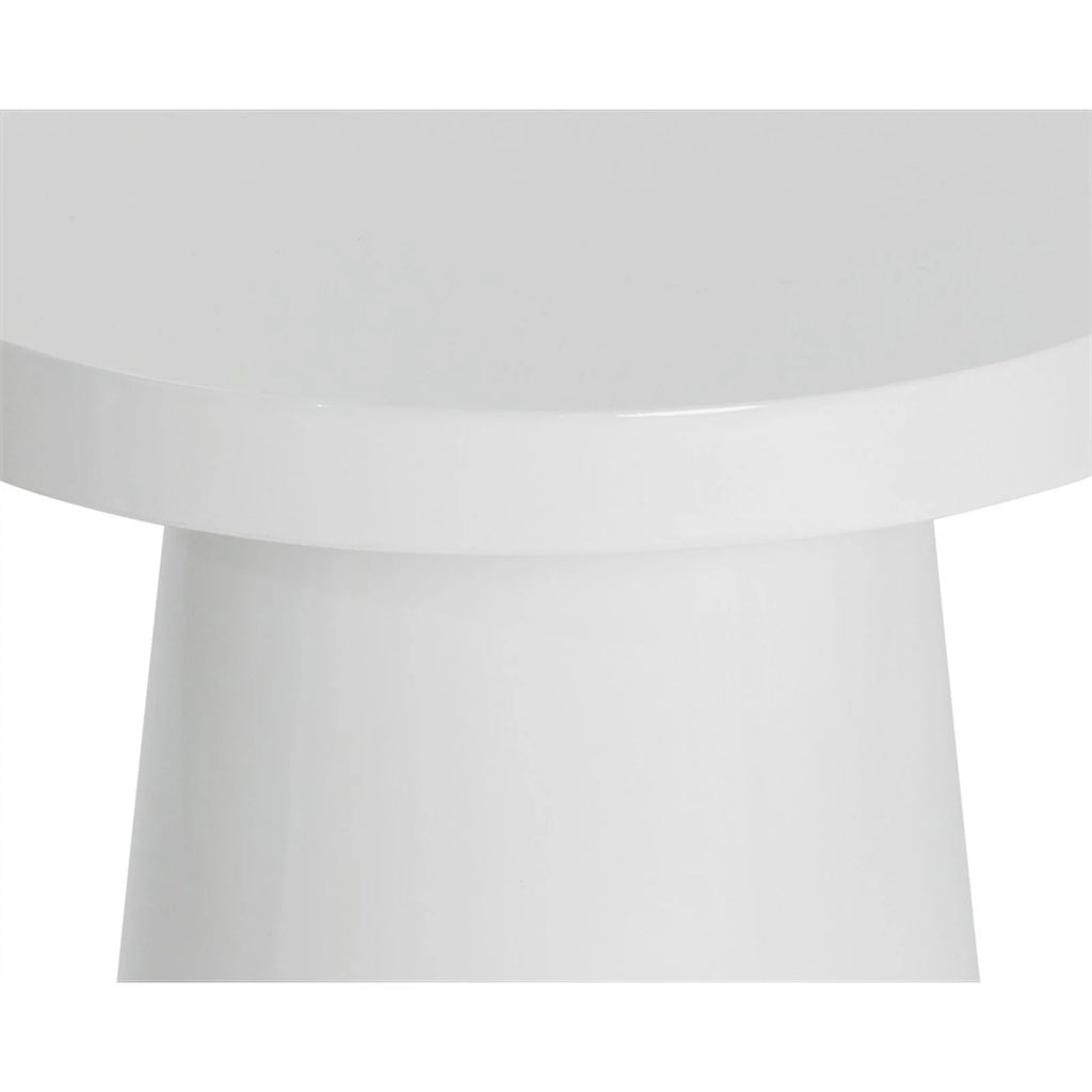 White Concrete End Table U313837