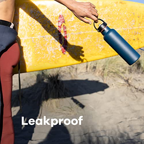 24 Oz Stainless Steel Water Bottle with Straw Cap S107