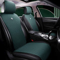 Black Leather Car Seat Cover 9PCS Universal N707