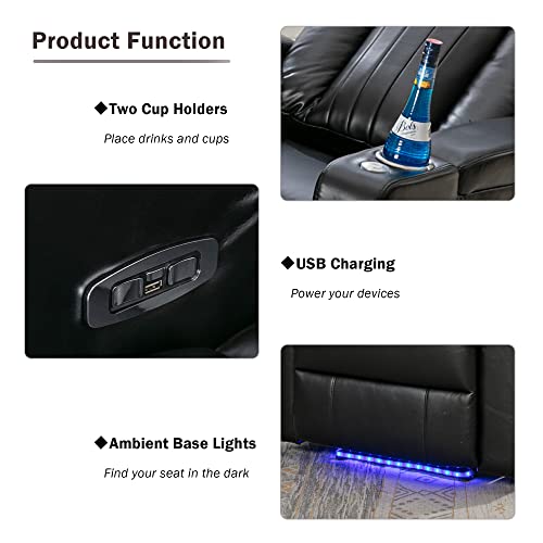 Brown Electric Recliner Chair with USB Charge Port Y5918