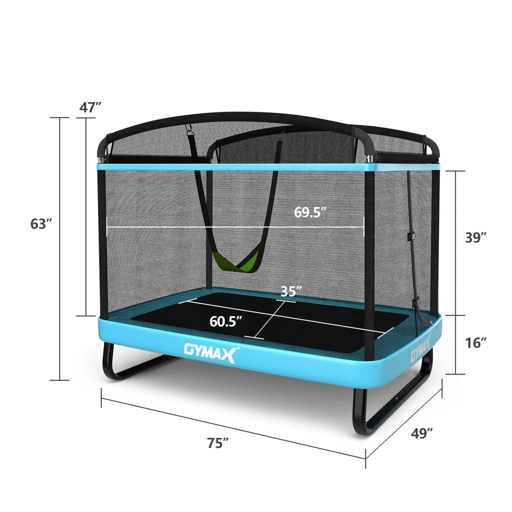 6FT Kids Recreational Trampoline with Swing W8034