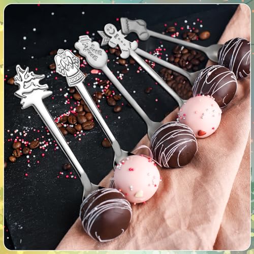 24 Pcs Stainless Steel Christmas Stirring Spoons S2678