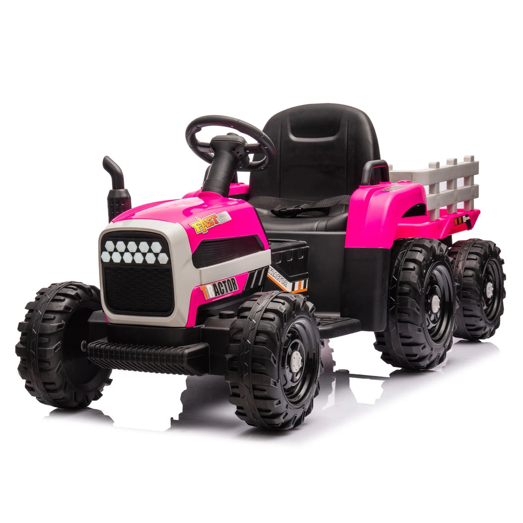 24V Kids Ride On Tractor with Trailer & Remote T23521