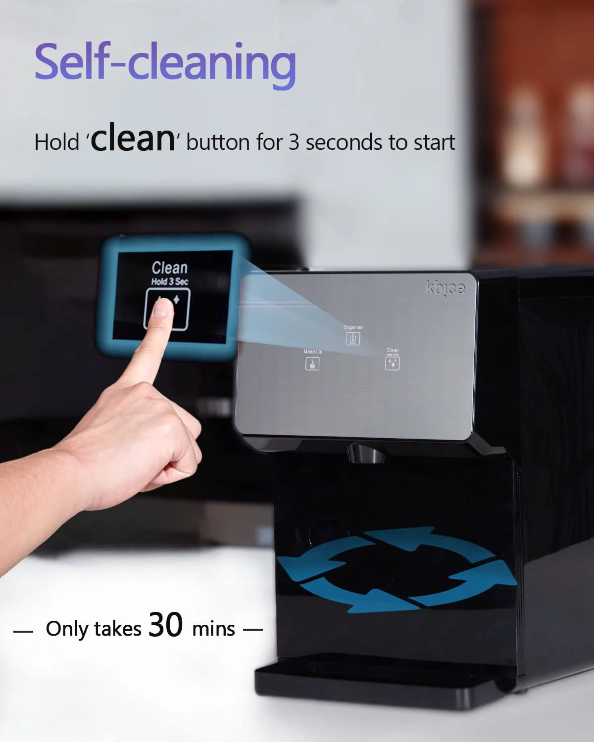 Self Dispensing Countertop Nugget Ice Maker, 32 lbs per Day Q484