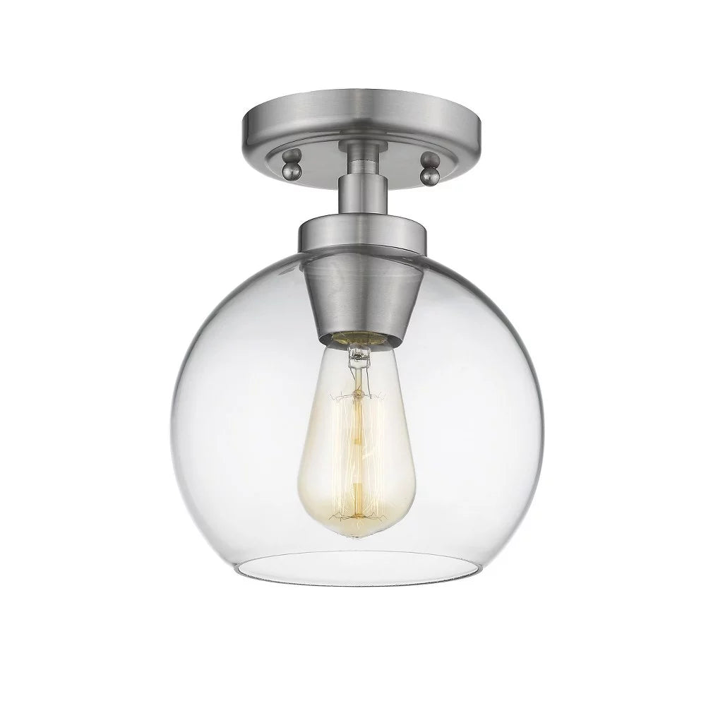 Flush Mount in Pewter with Clear Glass H448390