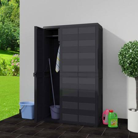 Lockable Outdoor Storage Shed with 4 Shelves Z426