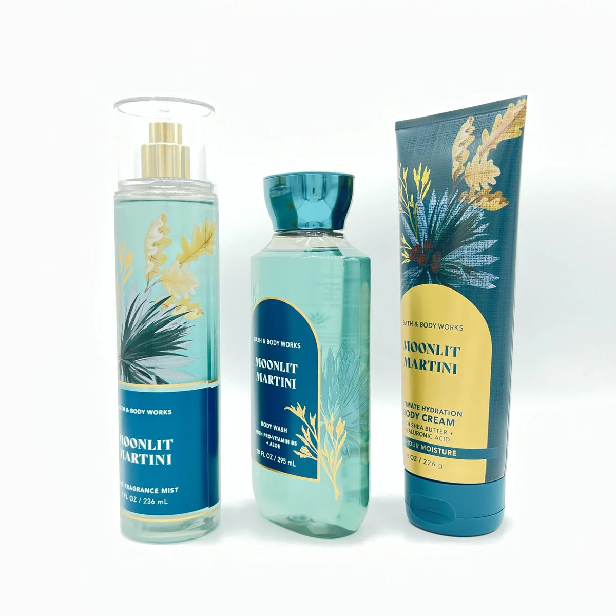 Moonlit Martini Fine Fragrance Mist, Body Wash and Body Cream 3-Piece Bundle L7151