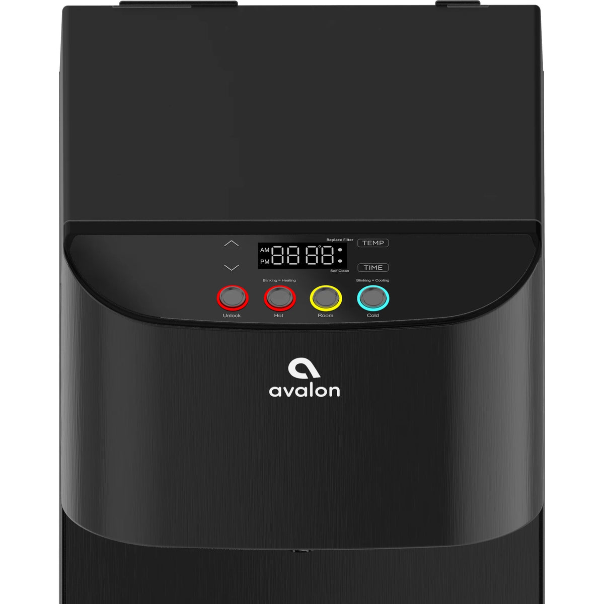 Electric Bottleless Water Cooler, 3 Temperatures, Black Stainless Steel C698