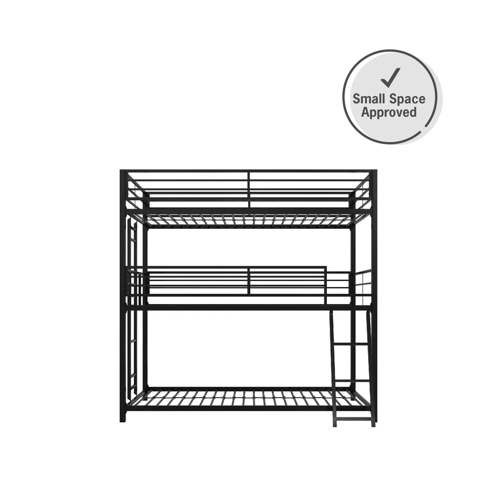 Black Triple Twin Metal Bunk Bed G8517