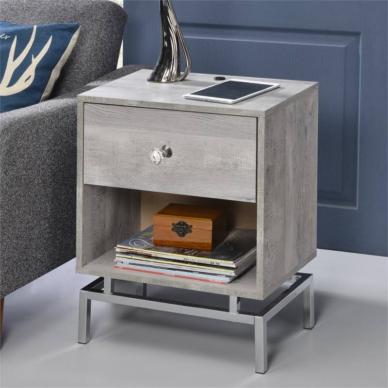 Contemporary Wood 1 Drawer End Table H68080