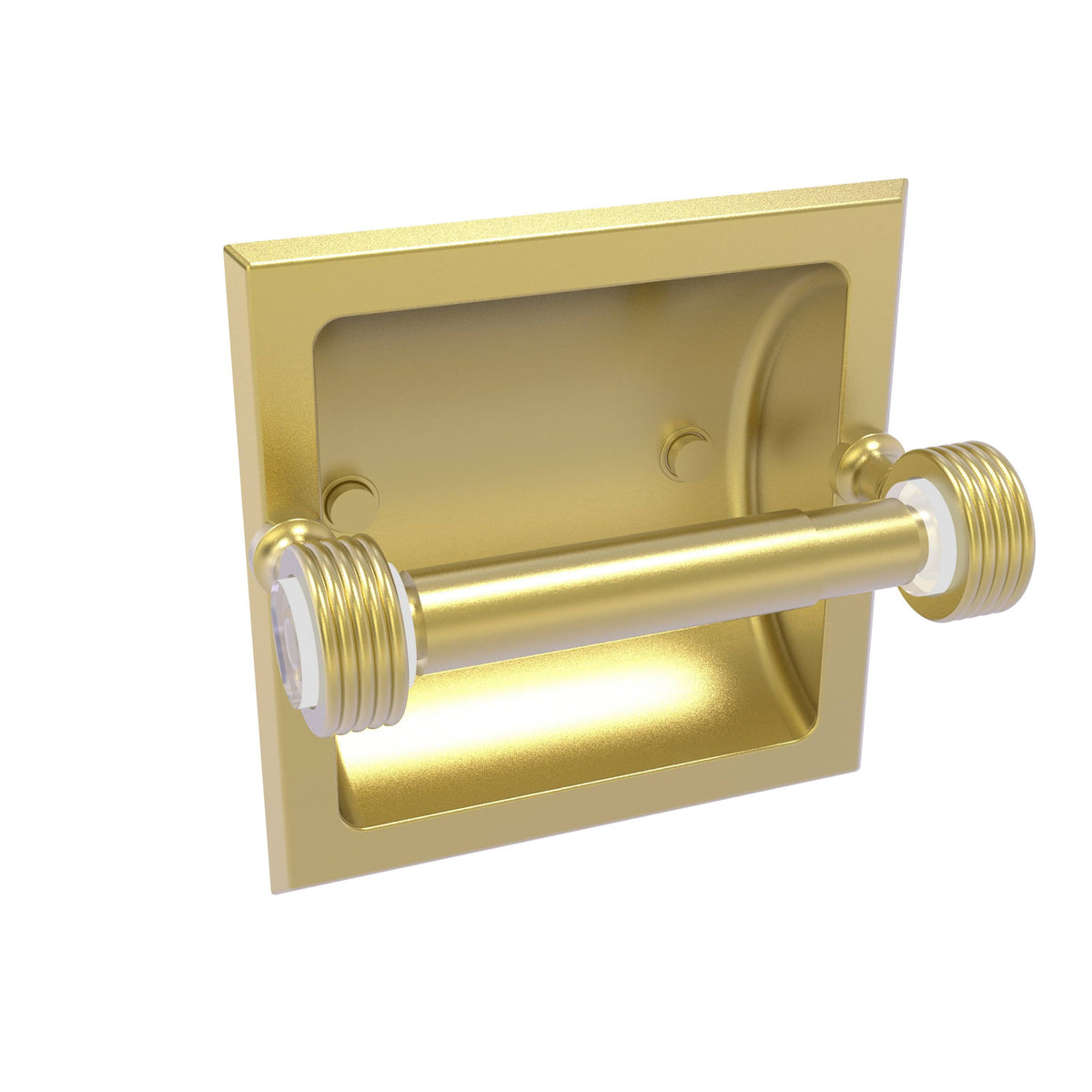 Recessed Toilet Paper Holder Satin Brass F7509
