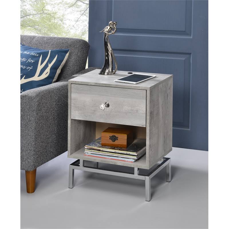 Contemporary Wood 1 Drawer End Table H68080