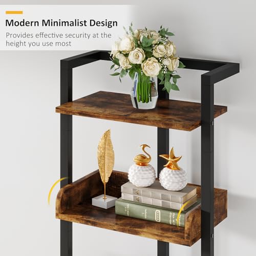 5 Tier Wood Bookcase with Metal Edge Protection Z39980