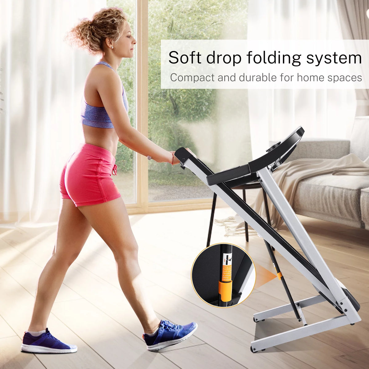 Electric Motorized Treadmill with 3 Incline Levels X11035