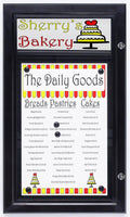 Magnetic Bulletin Board with Locking Door, Matte Black Aluminum Frame R19317