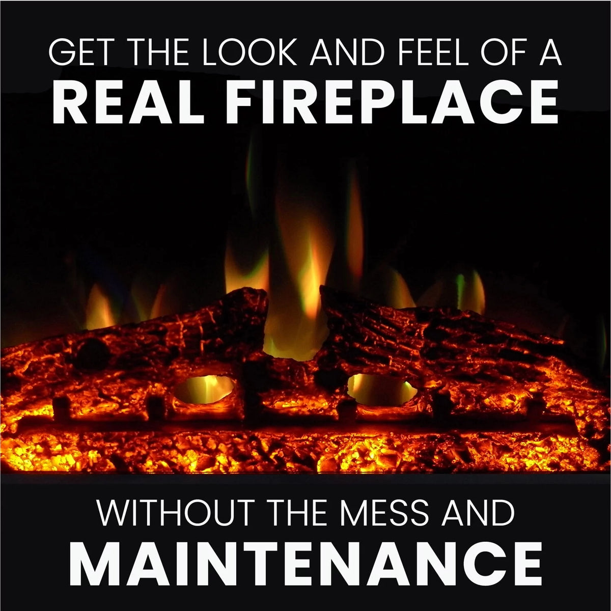 34-In. Electric Fireplace Heater with Slate Blue Mantel and Remote Control O6275