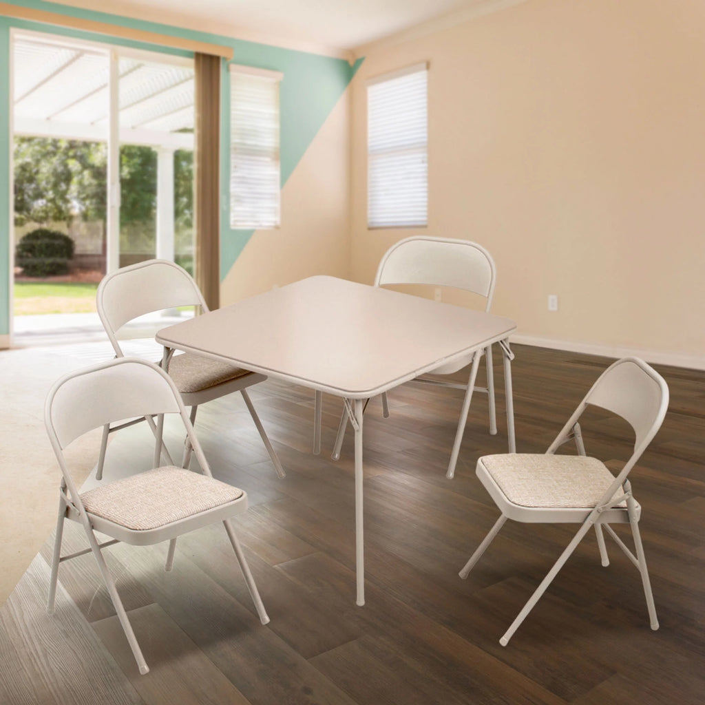 5 Piece Folding Card Table and Chairs Set Y834464
