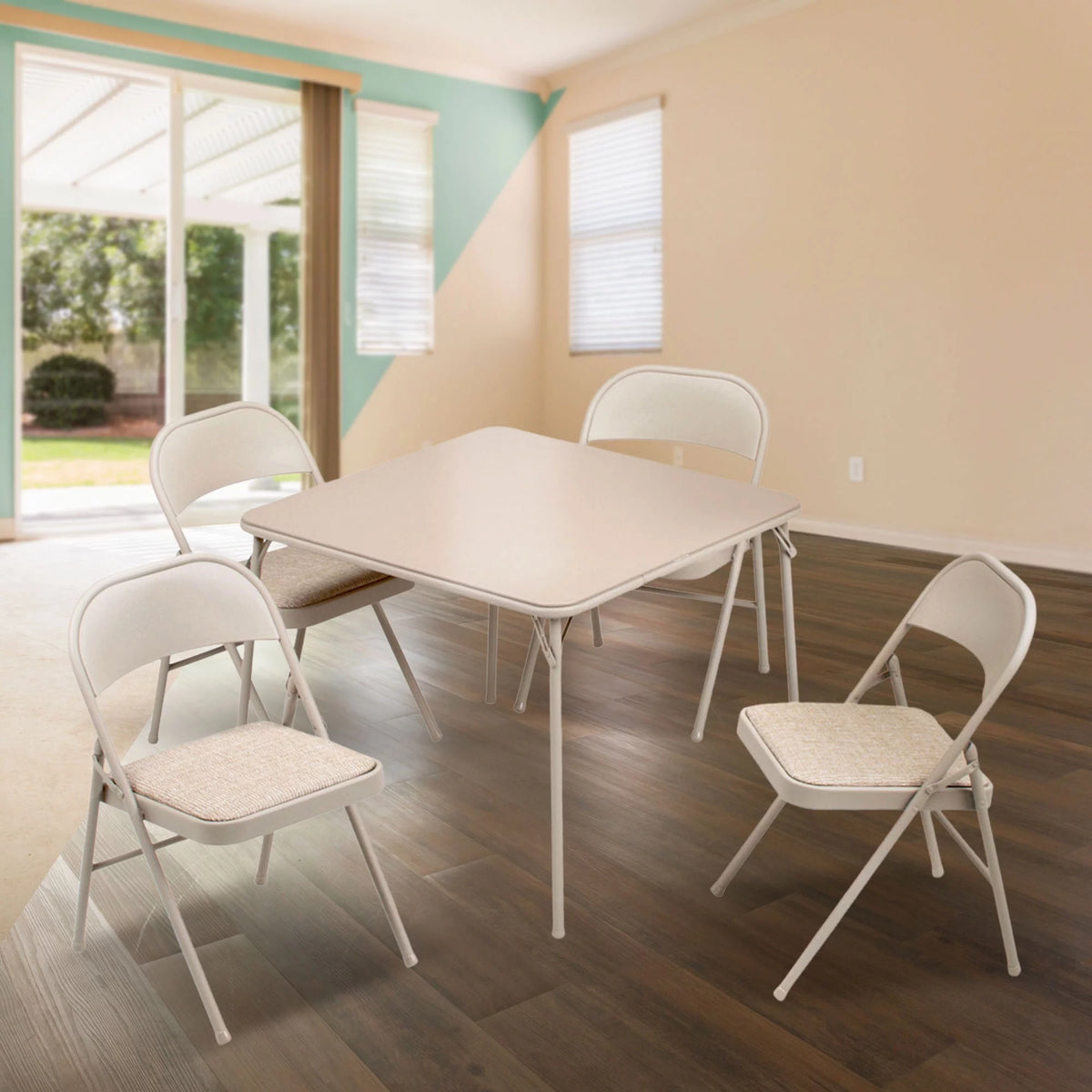 5 Piece Folding Card Table and Chairs Set Y834464