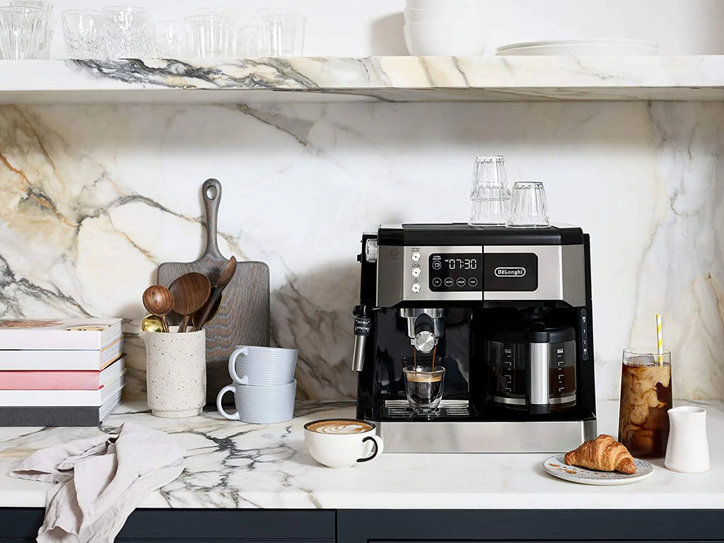 Combination Coffee Maker & Espresso Machine with Milk Frother and Glass Coffee Pot A61071
