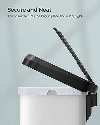 Stainless Steel Kitchen Trash Can with Step-on Pedal P4813