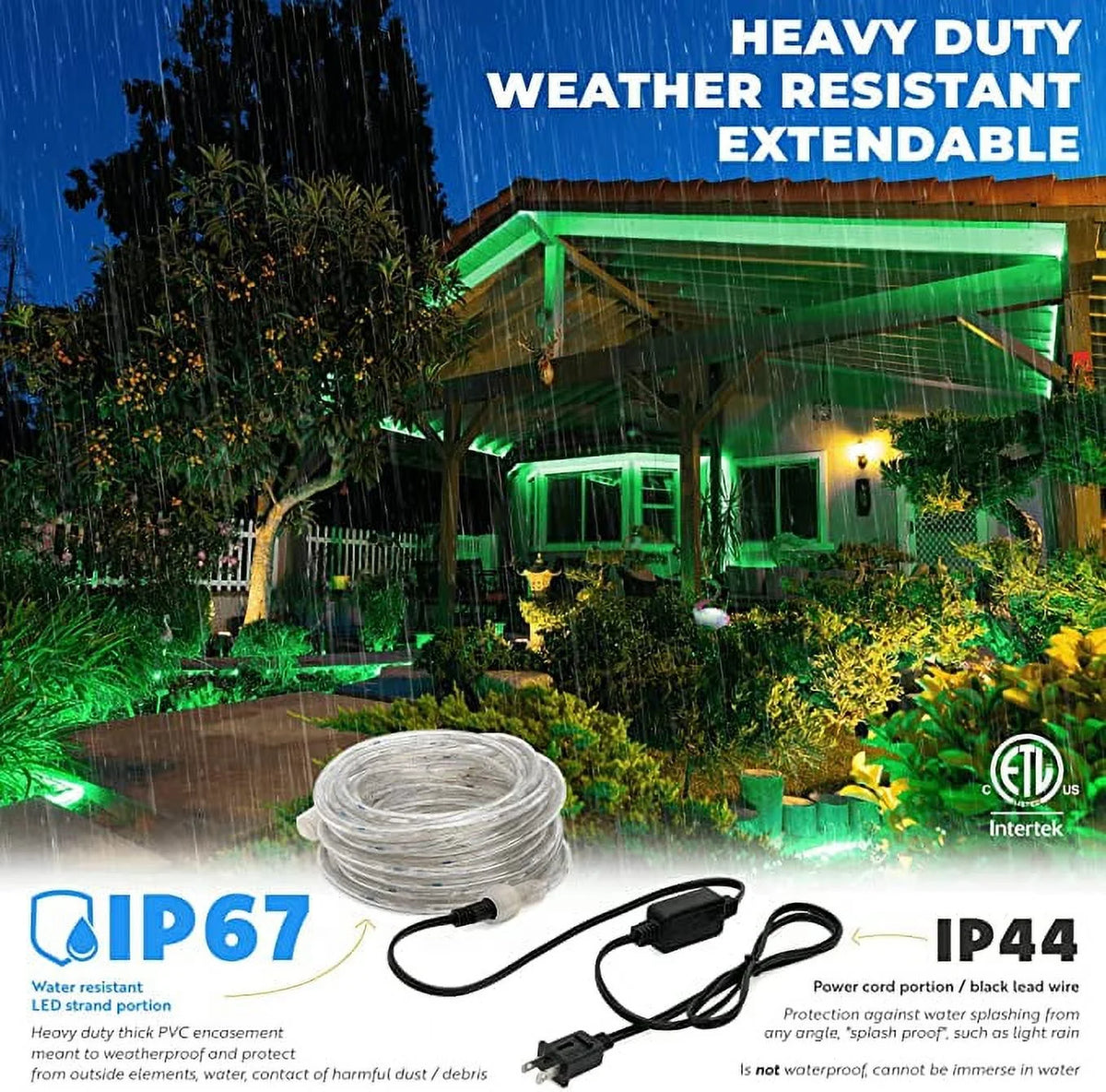 300ft Waterproof Connectable Flexible LED Rope Lights Y800